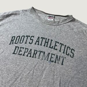 Roots Long Sleeve Shirt Mens M Athletics Department Gray 73 Graphic Roots Canada